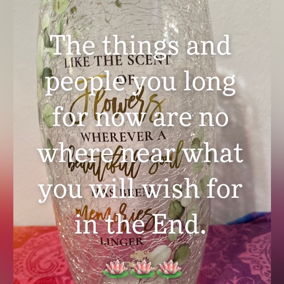 Crackled type Glass Memorial Vase - Picture 2 of 3